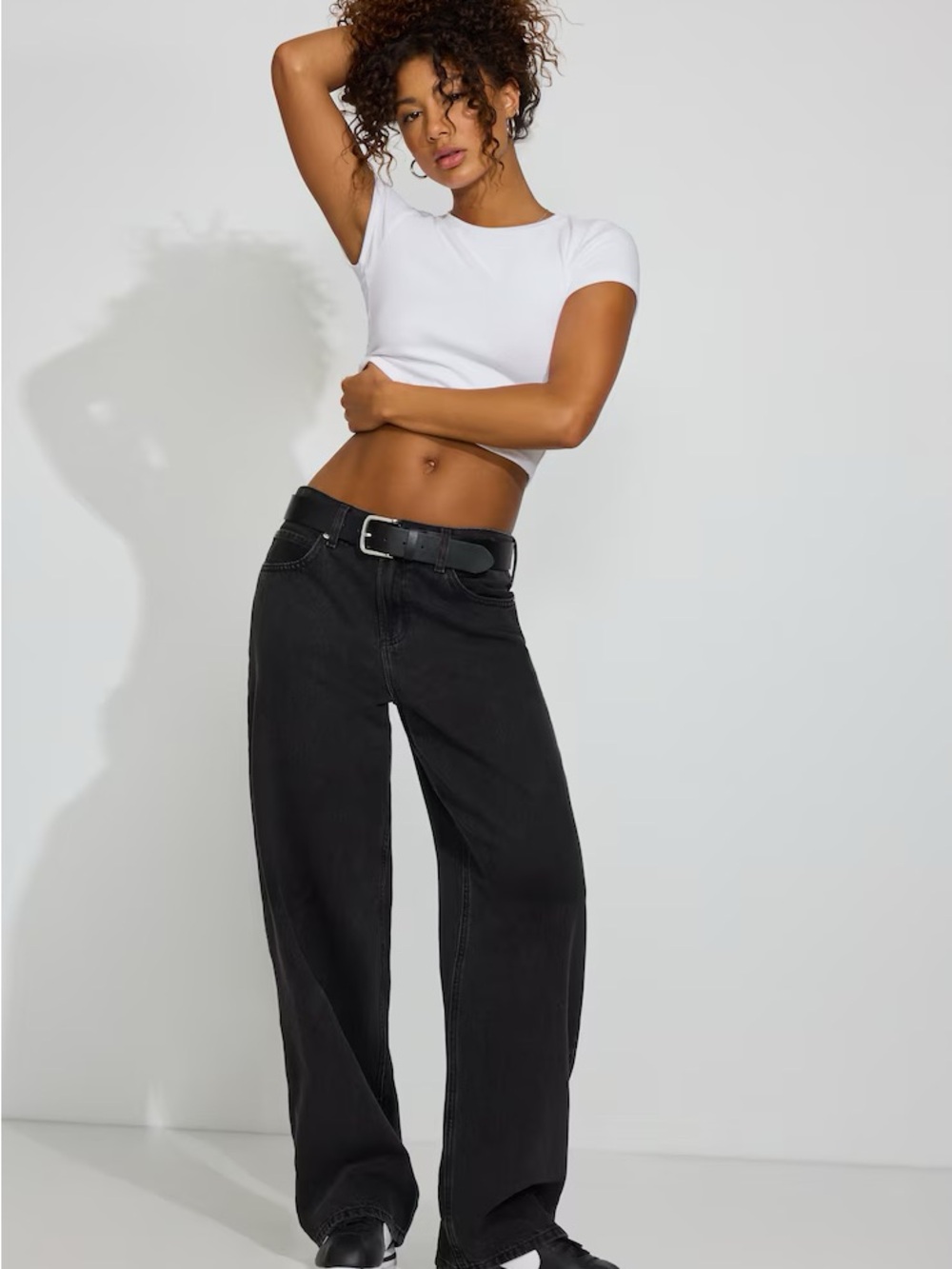 Garage Black Wash Low Rise Baggy Jeans!